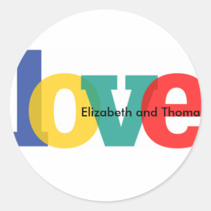 Transparenter Liebe-Aufkleber Runder Aufkleber