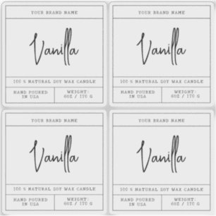 Transparenter moderner Kerzenaufkleber Aufkleber