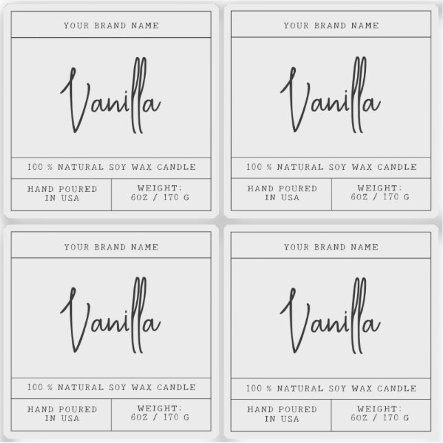 Transparenter moderner Kerzenaufkleber Aufkleber (Vorderseite)