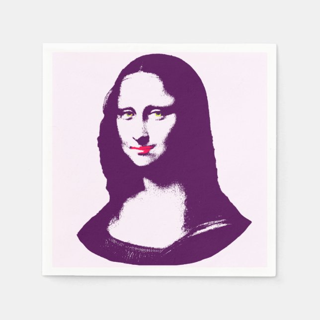 Transparenter Pop Art Mona Lisa Napkins Serviette (Vorderseite)