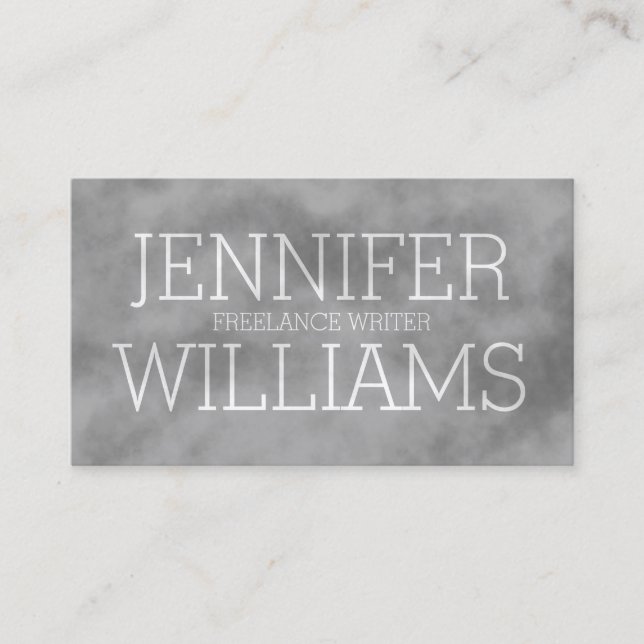 Transparenter Text des Wolkennebels Visitenkarte (Vorderseite)