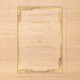 Transparentes Acryl mit minimalem Luxus Acryleinladungen