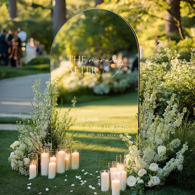 Transparentes Begrüßungszeichen "The Morning After Fensteraufkleber ("The Morning After" Brunch WelcomeSign Window Cling. Review application guide before purchase.)