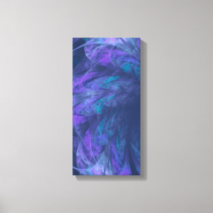 Transparentes Blue Petals Fraktal Leinwanddruck