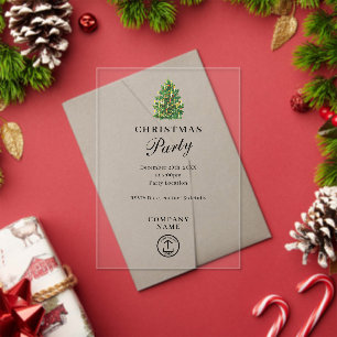 Transparentes Corporate Business Weihnachts-Party Acryleinladungen