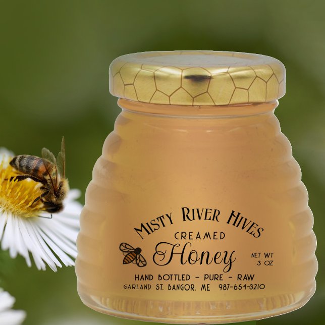 Transparentes Creamed Honey Label 3 oz Skep Jar (Von Creator hochgeladen)