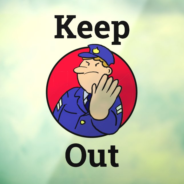 Transparentes Fenster Behalt-Out-Zeichen Fensteraufkleber (Blatt 3)