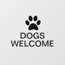 Transparentes FirmenVinyl-Hunde Begrüßungsglas