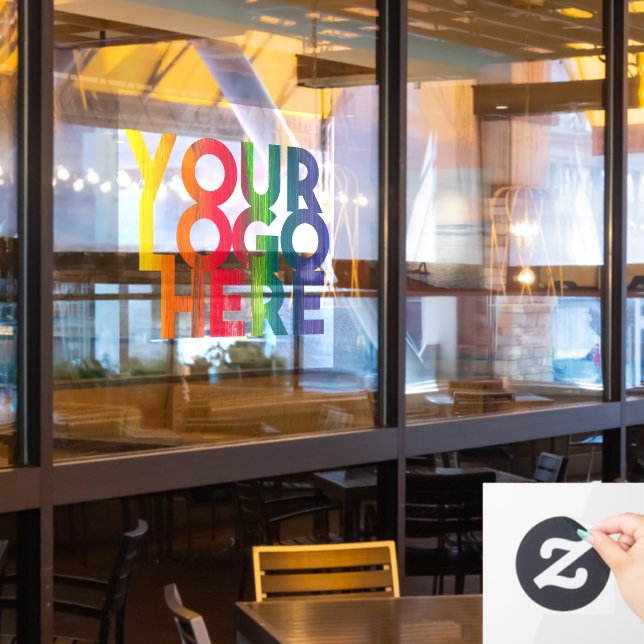 Transparentes Hintergrund Einfaches Firmenlogo Fensteraufkleber (Restaurantfenster)