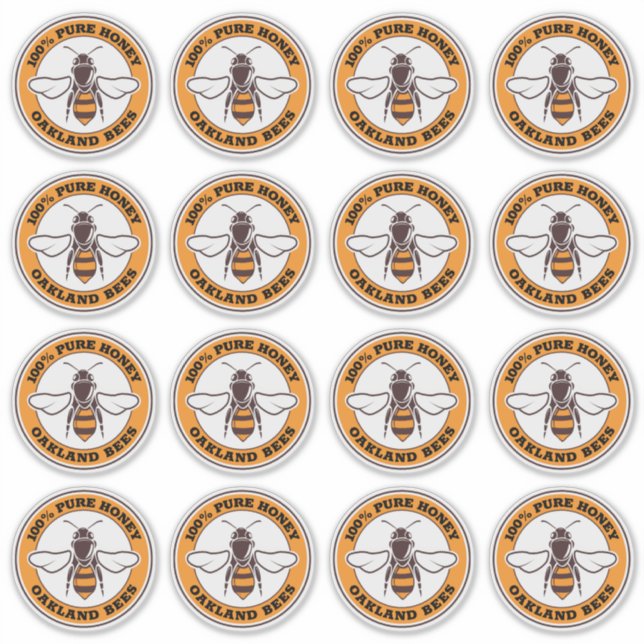 Transparentes Honigbienenicon Beekeeper Produkt Aufkleber (Vorderseite)