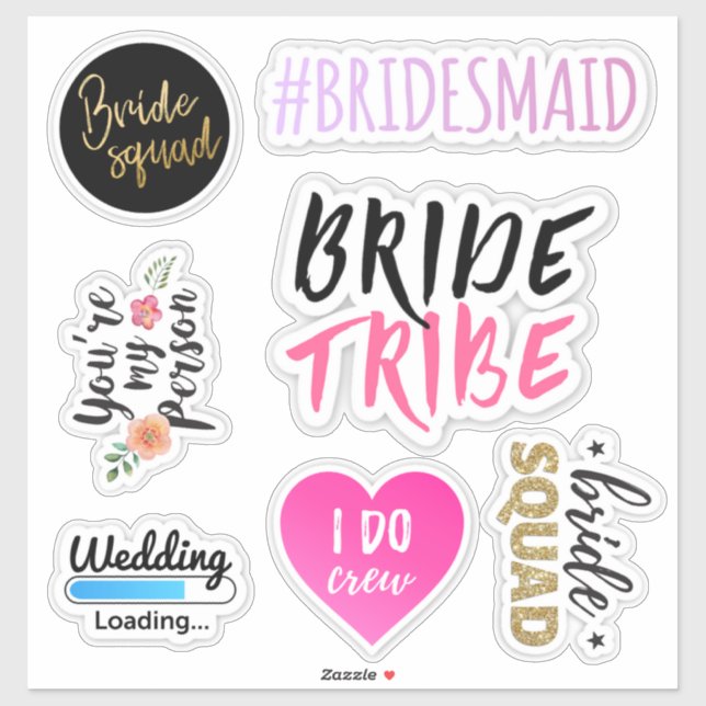 Transparentes Junggeselinnen-Abschied Aufkleber (Blatt)