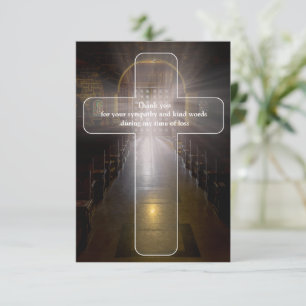 Transparentes Kreuz Dankeskarte