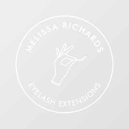 Transparentes Minimalistisches Hand- und Lashes Ci Fensteraufkleber