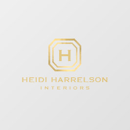 Transparentes Monogramm für das Logo der Glam Box Fensteraufkleber