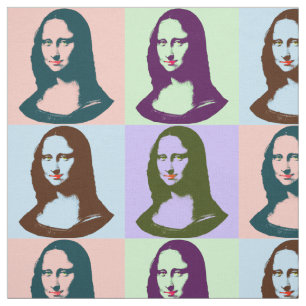 Transparentes Pop-Kunst-Mona Lisa Gewebe Stoff