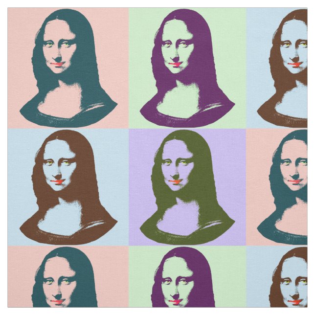 Transparentes Pop-Kunst-Mona Lisa Gewebe Stoff (Muster)