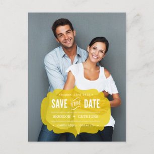 Transparentes Senf   Save the Date Postkarte