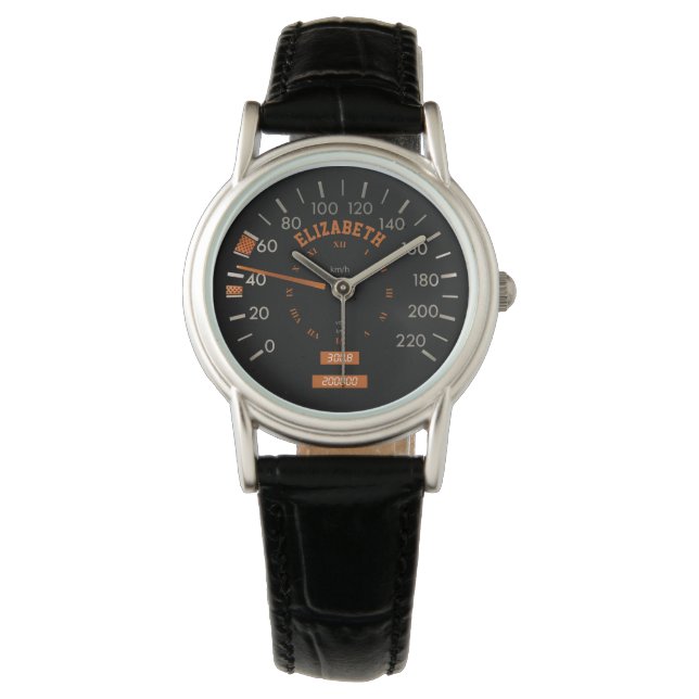 Transparentes Speedometer auf Dashboard Men Watche Armbanduhr (Vorderseite)