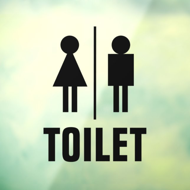 Transparentes WC-Toilettenglasfenster Klammern Fensteraufkleber (Blatt 3)