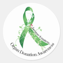 Transparenzband Organspenden-Bewusstsein Runder Aufkleber