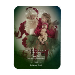 Transparenzeffekt Frohe Weihnachten Foto Familie Magnet
