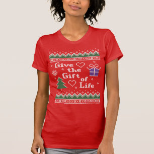 Transplantat Geschenk des Lebens Weihnachten Ugly  T-Shirt