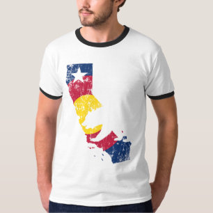 Transplantat Kalifornien State Colorado Flagge T-Shirt