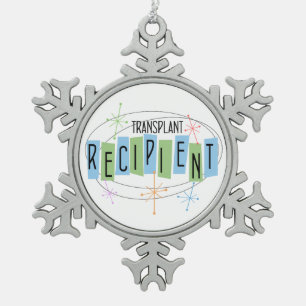 Transplantatempfänger Schneeflocken Zinn-Ornament