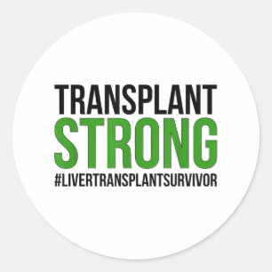 Transplantation der starken Leber Lebertransplanta Runder Aufkleber