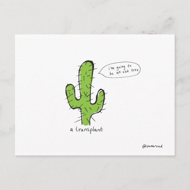 Transplantationspostkarte Postkarte (Vorderseite)