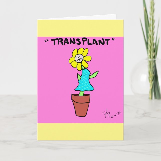 Transplantatkarte Dankeskarte (Vorderseite)