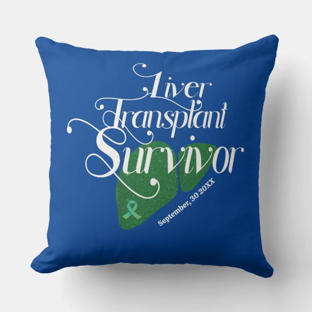 Transplantatüberlebensmittel Custom Throw Pillow Kissen (Vorderseite)