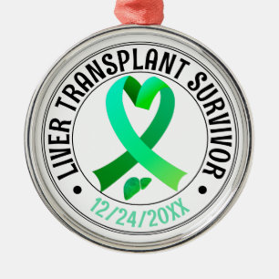 Transplantatübersiedlung Green Ribbon Custom Ornament Aus Metall