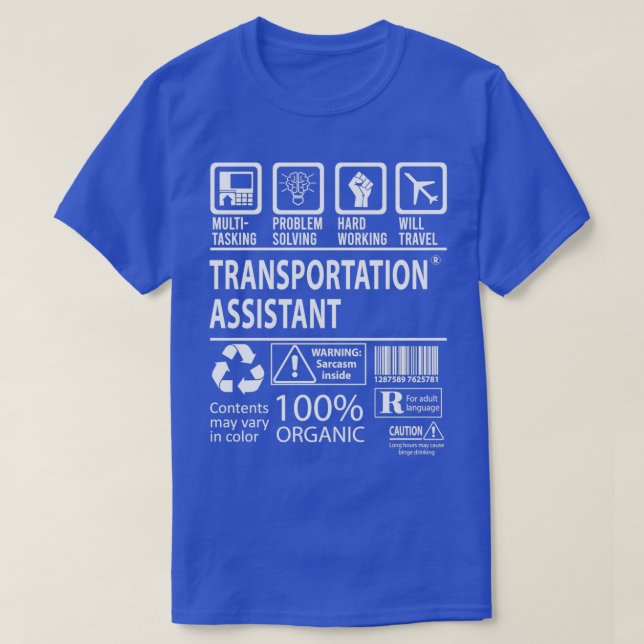 Transport Assistant Multitasking Job Geschenk Ite T-Shirt (Design vorne)