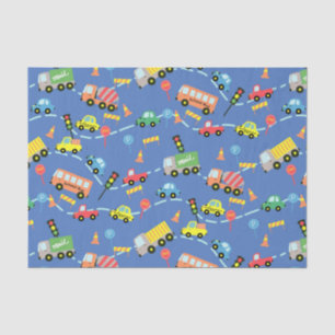 Transport Blue Seidenpapier
