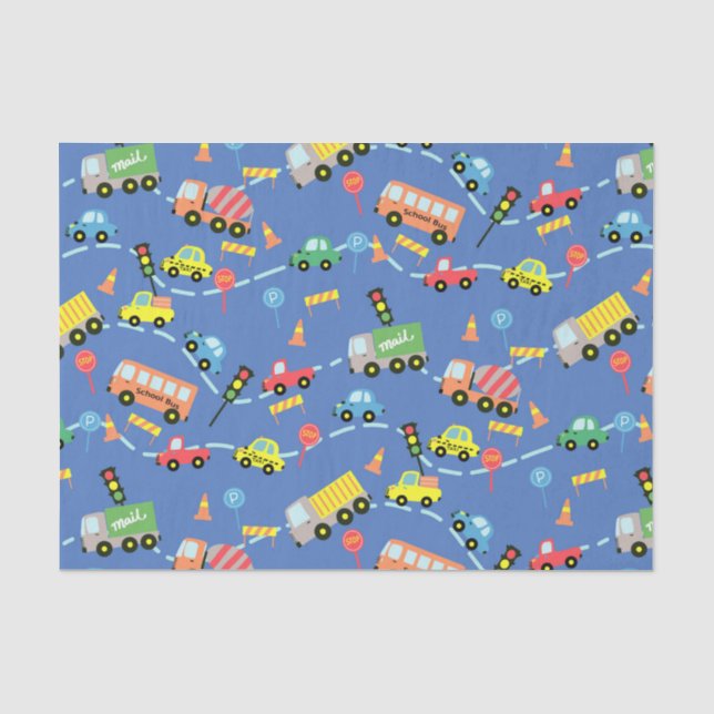 Transport Blue Seidenpapier (Vorderseite)