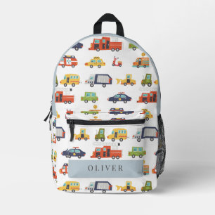 Transport City Cars & Trucks Boy Bedruckter Rucksack