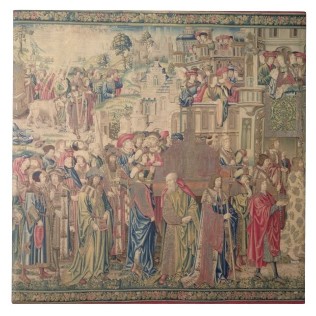 Transport der Arche des Vertrages, Tapestr Fliese (Vorderseite)