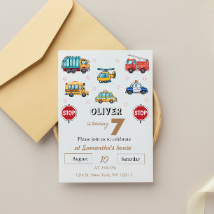 Transport Geburtstag Einladung