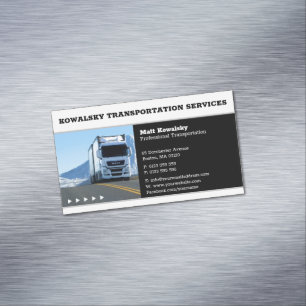 Transport & Logistik   Lastkraftwagen Magnetische Visitenkarte