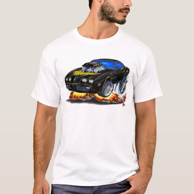 Transport morgens Schwarz-Goldauto 1979-81 T-Shirt (Vorderseite)