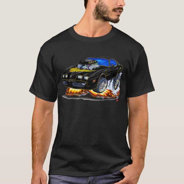 Transport morgens Schwarz-Goldauto 1979-81 T-Shirt (Vorderseite)