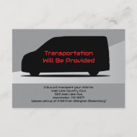 Transport Party Bus Card Transport Mini Van
