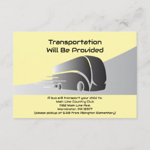 Transport Party Mini Bus Card Transport Van Begleitkarte