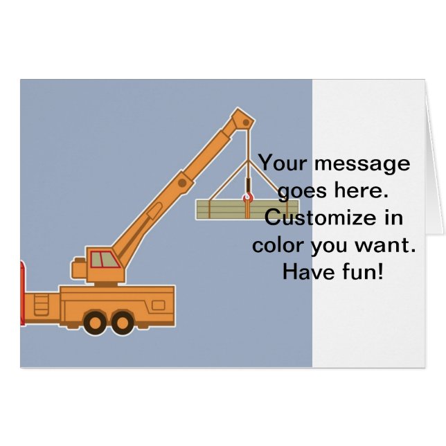 Transport-schwerer Ausrüstungs-Kran (Vorderseite (Horizontal))