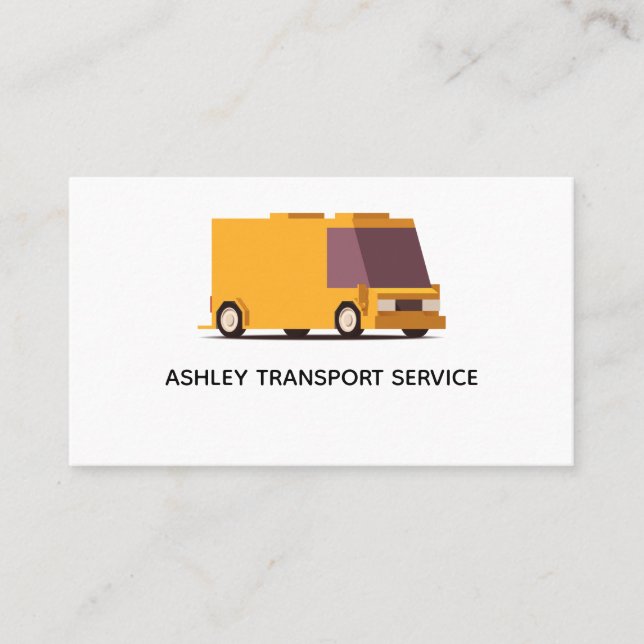 Transport Service Business Card Design Visitenkarte (Vorderseite)
