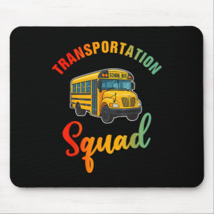 Transport Squad Lustiger Busfahrer Zurück zur Schu Mousepad