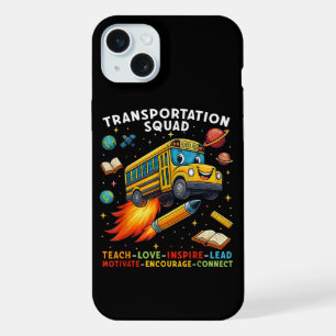 Transport-Team Lustiger Schulbusfahrer iPhone 15 Plus Hülle