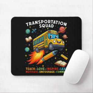 Transport-Team Lustiger Schulbusfahrer Mousepad