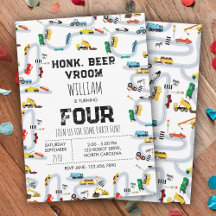 Transport Trucks Honk Beep Vroom Birthday